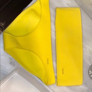 Yellow Bandeau Triangl Bikini